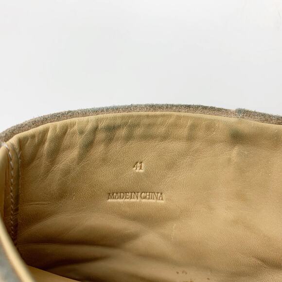 Rag & Bone Newbury Boots Heeled Tan Suede Zipper Ankle Women's 41 US 11 - Picture 6 of 12